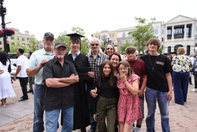 Family at graduation