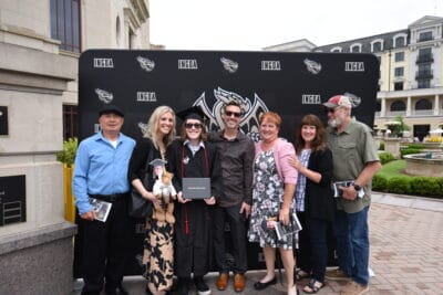 Family at graduation