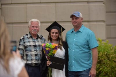Family photo at graduation day